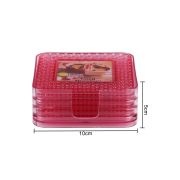 Sukhson India Diamond Coaster with stand – set of 6 – Red