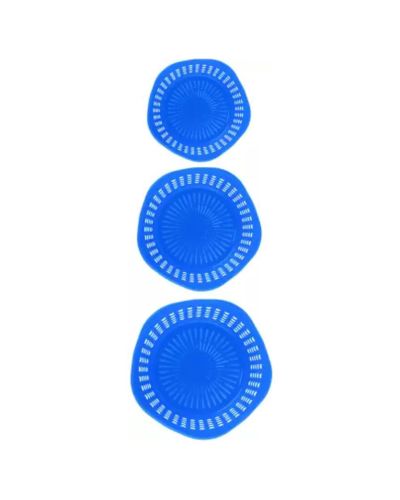 Sukhson India Set of 3 Multipurpose Plastic Baskets for Fruits Vegetables Chocolate Storage and Kitchen Fridge Dining Table Plastic Fruit & Vegetable Basket (Blue)