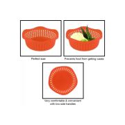 Sukhson India Set of 3 Multipurpose Plastic Baskets for Fruits Vegetables Chocolate Storage and Kitchen Fridge Dining Table Plastic Fruit & Vegetable Basket (Red)