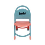 Sukhson India Hello Kids Foldable Chair Plastic Chair (Finish Color - Orange, Pre-assembled)