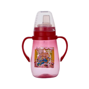 Sukhson India Peach Baby Sipper with Soft Silicone Straw with Lid cover for Kids | 350ml - Clear
