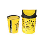 Sukhson India Plastic Dustbin (Multicolor, Pack of 2)