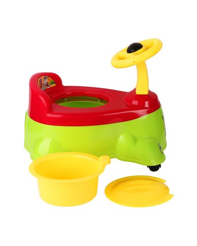 Sukhson India Rock & Roll Car Designed Baby Potty – Green, Baby Potty Training Seat, Use for Baby, Plastic