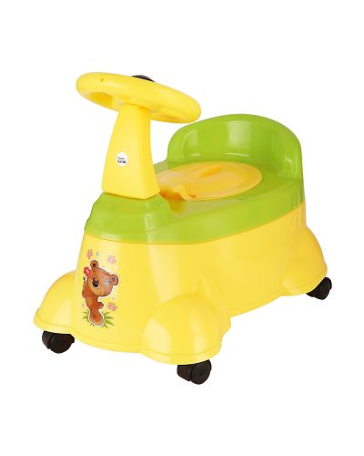 Sukhson India Rock & Roll Car Designed Baby Potty – Yellow, Baby Potty Training Seat, Use for Baby, Plastic