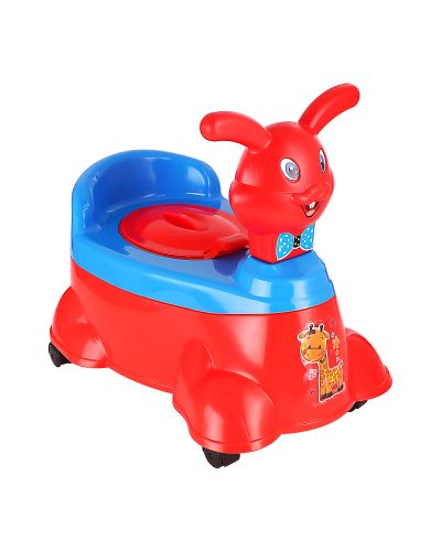 Sukhson India Rock & Roll Rabbit Designed Baby Potty – Red, Baby Potty Training Seat, Use for Baby, Plastic