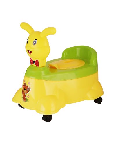 Sukhson India Rock & Roll Rabbit Designed Baby Potty – Yellow, Baby Potty Training Seat, Use for Baby, Plastic