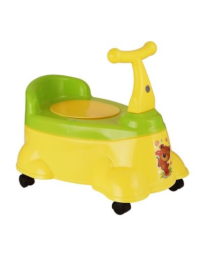 Sukhson India Rock & Roll Scooty Designed Baby Potty – Yellow, Baby Potty Training Seat, Use for Baby, Plastic