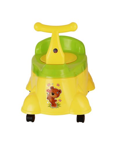 Sukhson India Rock & Roll Scooty Designed Baby Potty – Yellow, Baby Potty Training Seat, Use for Baby, Plastic