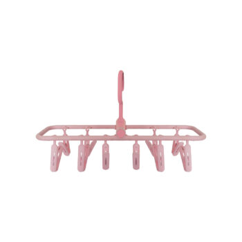 SUKHSON INDIA Plastic Square Easy Cloth Drying Stand Hanger with 10 Clips/pegs