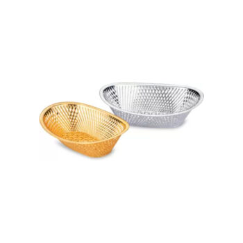 Sukhson India Plastic Fruit & Vegetable Basket (Silver, Gold)