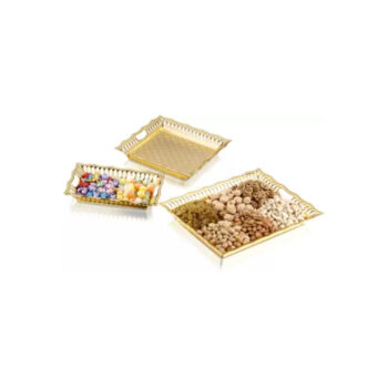 Sukhson India Cup Tray Serving Set (Pack of 3)